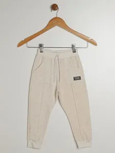 Calça Linho Com Punho Infantil Para Menino - BEGE 1