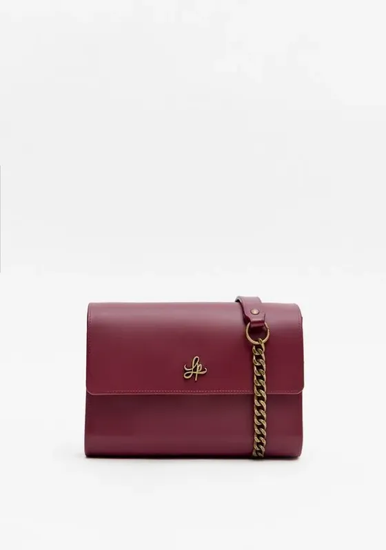 Bolsa Crossbody Com Pingente Coração Bordô U