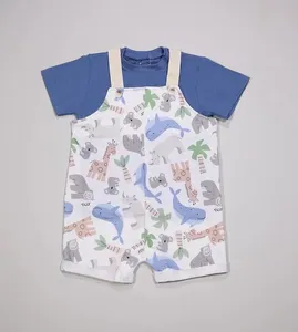 Jardineira/Camiseta Zoo - 251371 De 6 meses a 3 anos Azul - GG