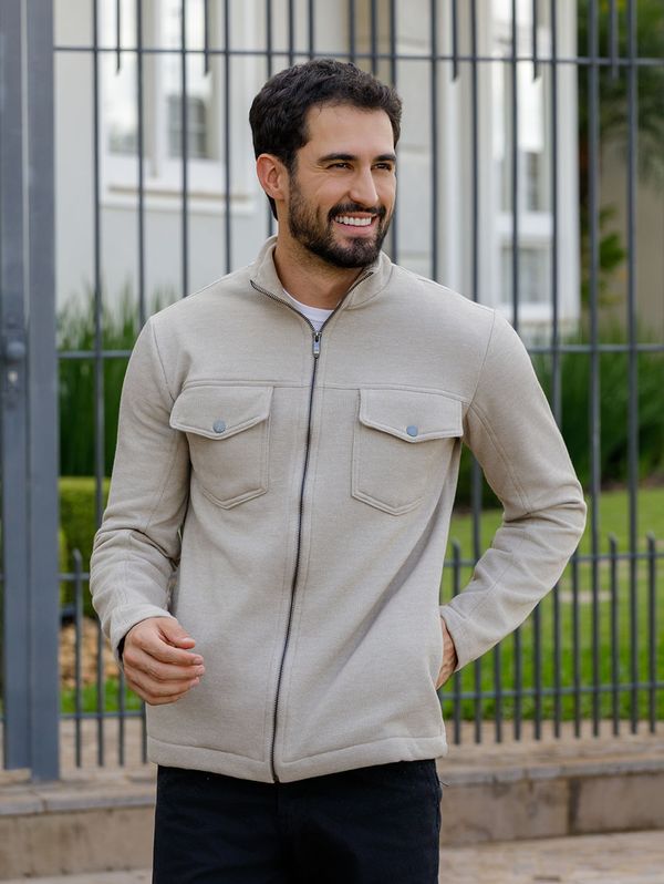 Jaqueta Moletom Savage Masculina BEGE M