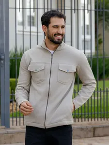 Jaqueta Moletom Savage Masculina BEGE M