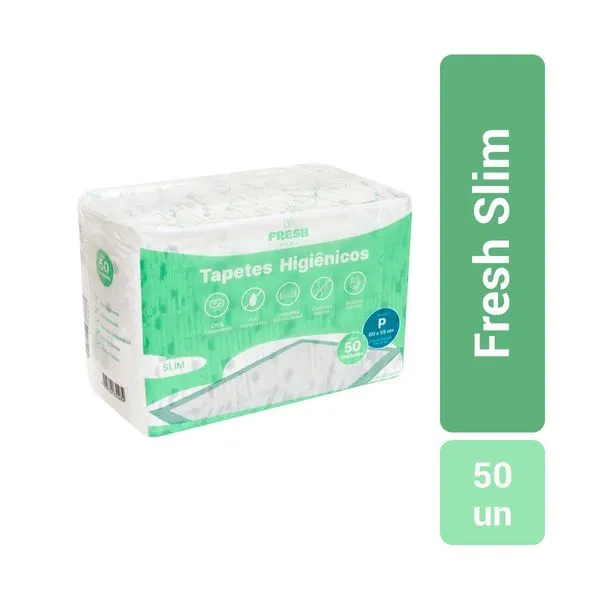 Tapete Higiênico para Cães Pads Slim Tamanho P 60X55cm Fresh 30Un