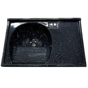 Tanque Sintético Granitado para Bancada 501908 79,5x52cm Retangular Preto Aj Rorato Tanque Sintético Granitado 501908 79,5x52cm para Bancada Preto Aj Rorato