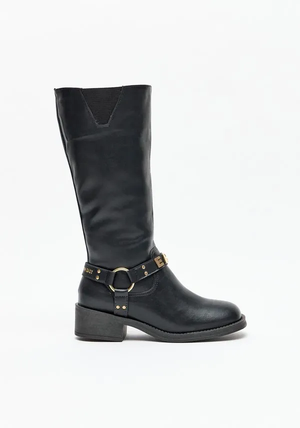Bota Biker Com Letreiro Easy Preto 35