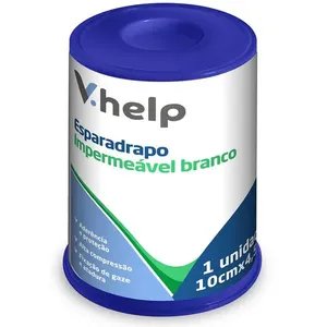 Esparadrapo Impermeável Branco V.help 10cm x 4,5m