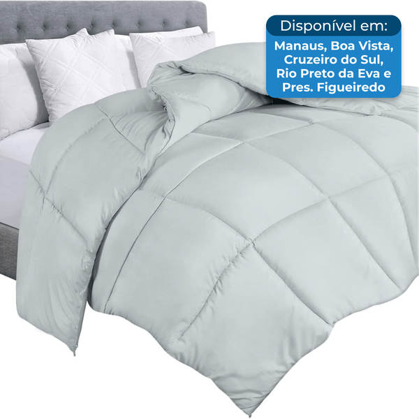 Edredom Queen Utopia Bedding Cinza Claro A-BI