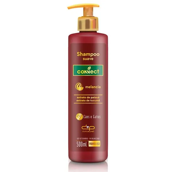 Shampoo Suave Para Cães E Gatos Connect Melancia 500ml (MP)