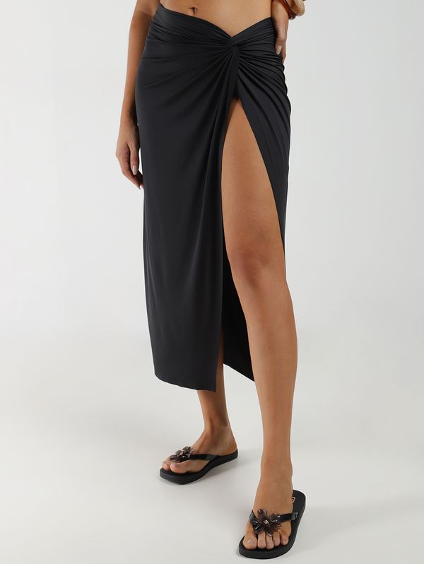 Saída de Praia Longa Com Torção Mormaii Feminina PRETO G