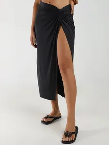 Saída de Praia Longa Com Torção Mormaii Feminina PRETO G