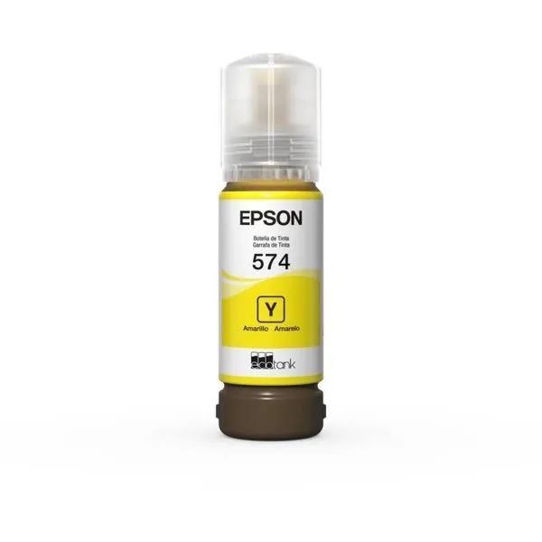 Refil de Tinta para Impressora T574 Ecotank com Sistema Ecofit Amarelo 70ml Epson Refil de Tinta para Impressora T574 Ecotank Amarelo 70ml Epson