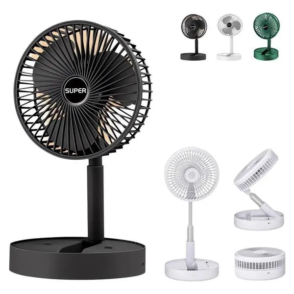 Ventilador de Mesa Dobrável Yeet Mini Circulador Telescópico USB 5V 3 Velocidades Branco com Suporte Celular Ventilador de Mesa Dobrável Yeet Mini Circulador Telescópico USB 5V Branco