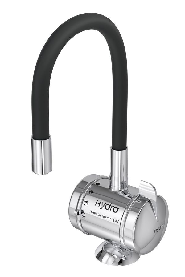 Torneira elétrica Hydralar gourmet mesa 4t 5500w 127v black crom Hydra