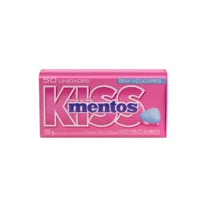 Bala Mentos Kiss Tutti-Frutti 50 Unidades MENTOS KISS 50UN TUTTI FRUTTI