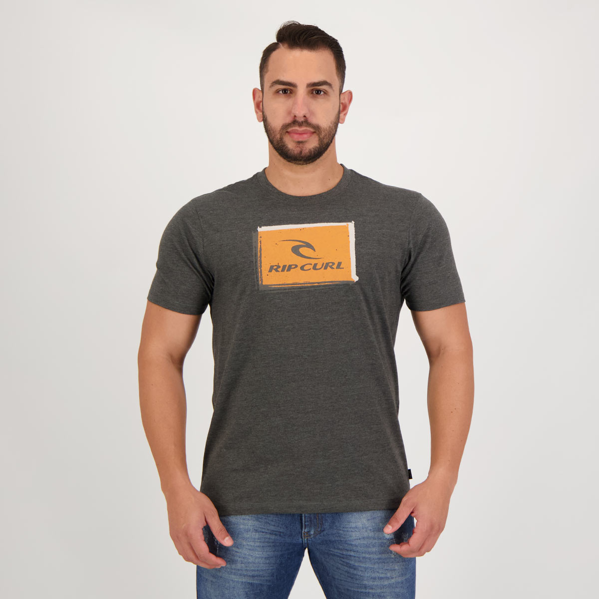 Camiseta Rip Curl Icon Cinza Mescla