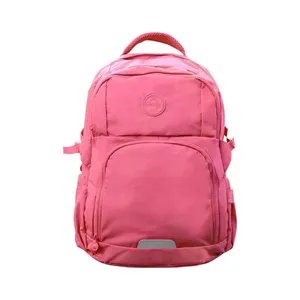 Mochila Laptop Hashtag Crinkle Rosa com Alça Acolchoada e Regulável