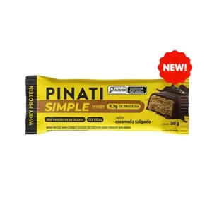 Barra de Proteína Pinati Simple Whey Caramelo Salgado 35g BARRA PINATI 35G SIMPLE WHEY CARAMELO SA