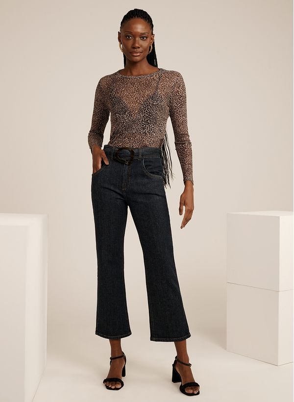 Blusa Le Lis Tule Bicho Feminina PP