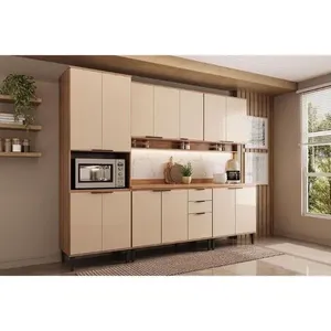Cozinha Modulada Carraro 5 Peças Alpha C5P131 Freijo/Off White