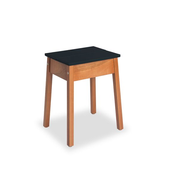 Banqueta Duo Alta com 44 cm - Pinhão/Preto