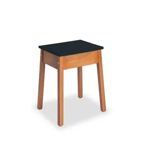 Banqueta Duo Alta com 44 cm - Pinhão/Preto