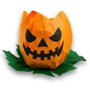 Forminha para Doces Abóbora Halloween em Papel Impresso Laranja 24 Unidades Piffer & Cia Forminha para Doces Abóbora Halloween Papel Impresso Laranja 24 un