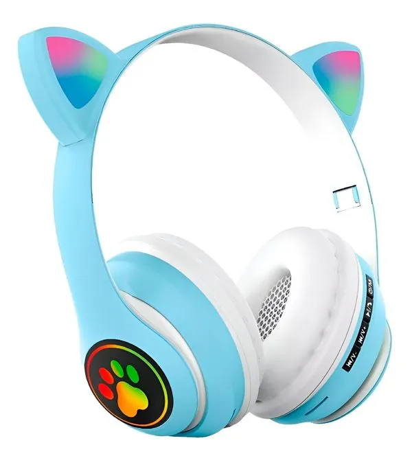 Fone Headset Bluetooth Colorido Com LED