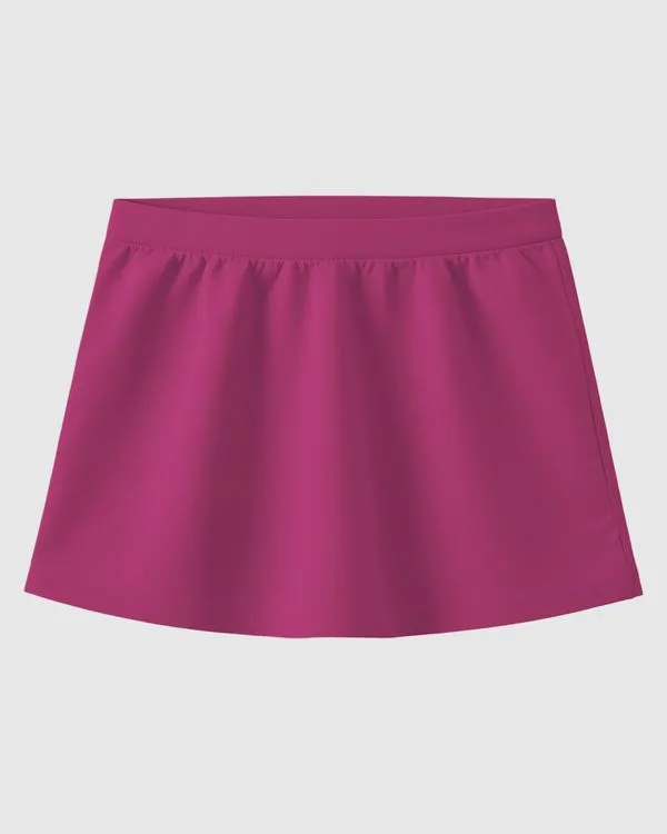 Saia Shorts Infantil Menina Cós Elástico Em Algodão Malwee Kids Rosa - 2