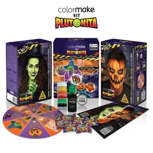 Kit Plutonita Colormake Tinta Cremosa com 5 cores 25g + Sangue Artificial 20ml + Gosma de Zumbi 20ml + 1 Atadura + 1 Manual Passo a Passo