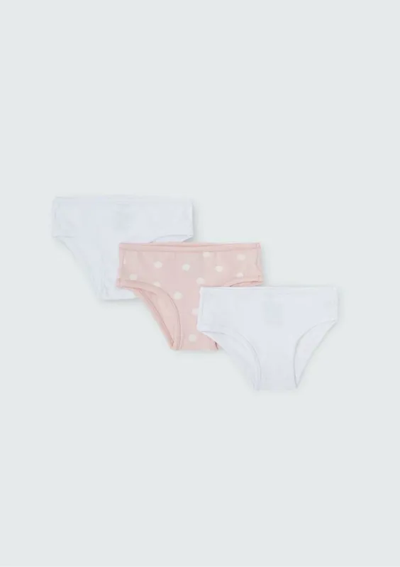 Kit Com 3 Calcinhas Infantil Em Ribana - Multicolorido 008