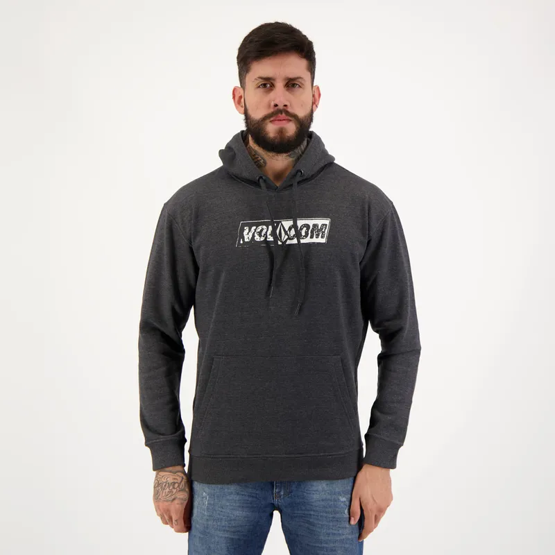 Moletom Volcom Stone Split Preto Mescla