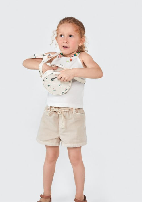 Shorts Infantil Menina Toddler - Bege 002