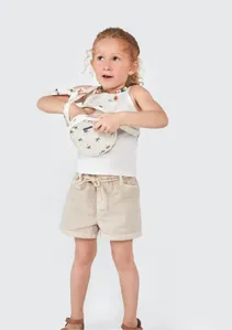 Shorts Infantil Menina Toddler - Bege 003
