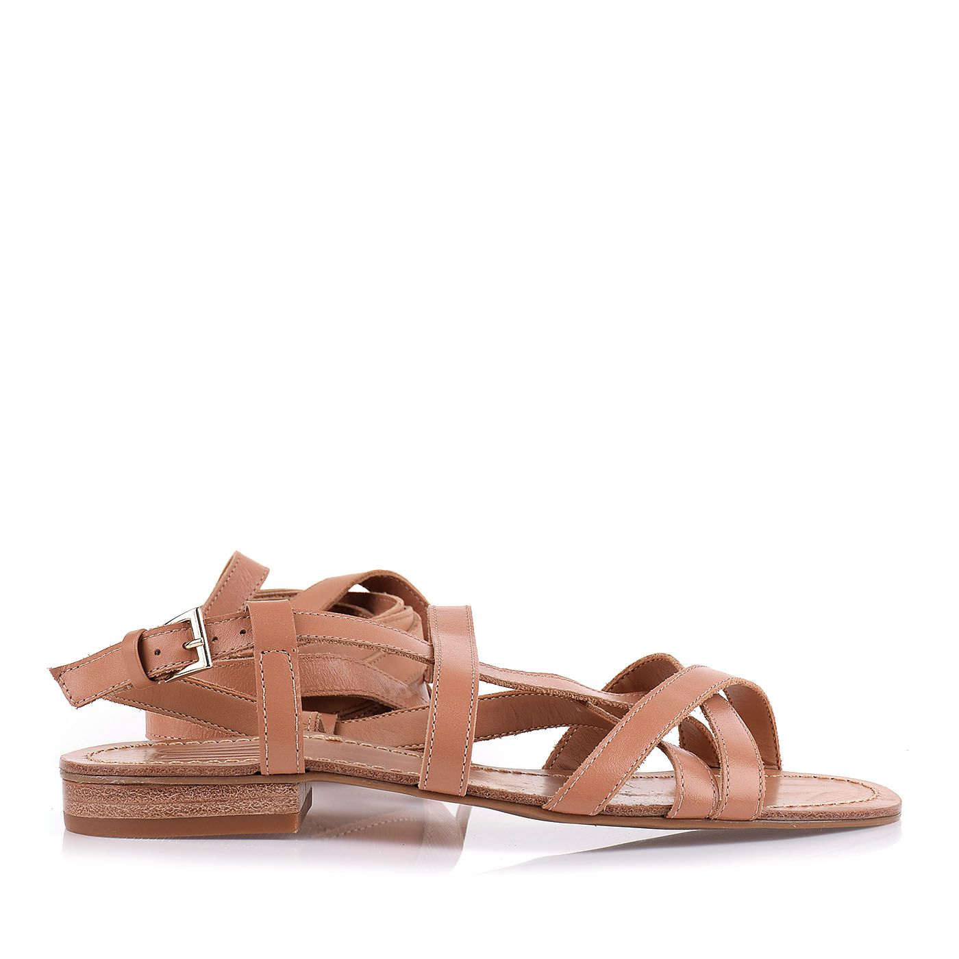 Flat Veneto Couro Tan
