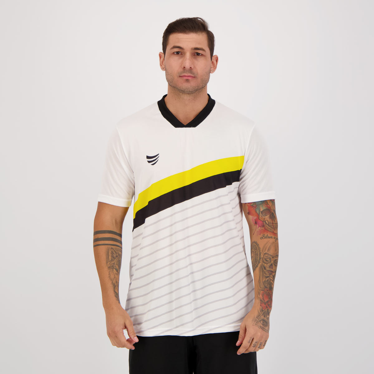 Camisa Super Bolla Run Branca, Preta e Amarela