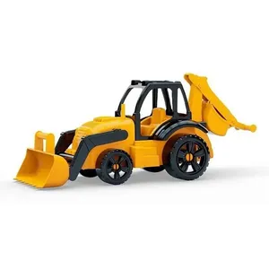 Brinquedo Trator Retroescavadeira Agroworks Miniatura Agrícola com Braços Móveis Amarelo GGB Plast Trator Retroescavadeira Agroworks Miniatura Agrícola Amarelo GGB Plast