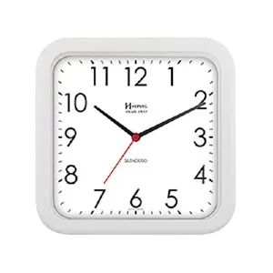 Relógio Parede Quartz Quadrado Silencioso Branco - Herweg