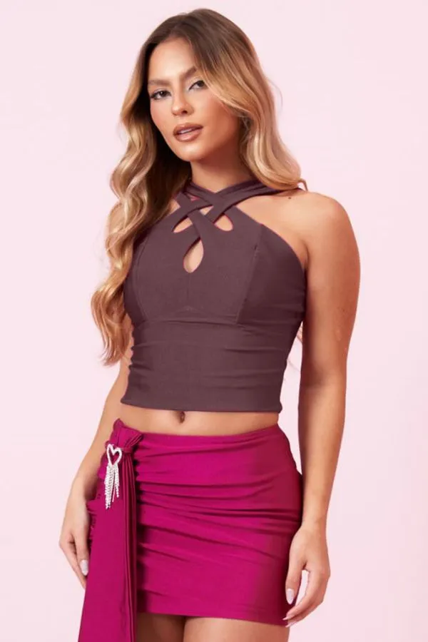 Blusa Feminina Up Glam Alça Transpassada Planet Girls Rosa GG