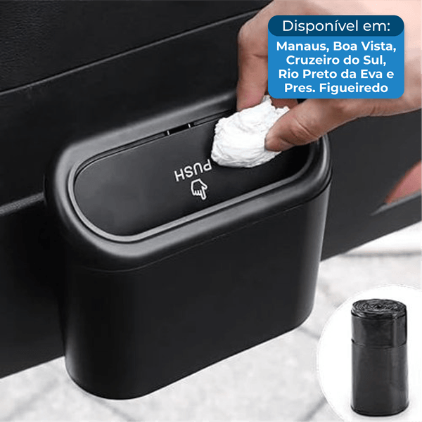 Lixeira para Carro Accmor com Tampa A-BI