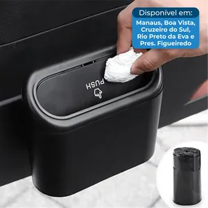 Lixeira para Carro Accmor com Tampa A-BI
