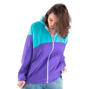 Jaqueta Corta Vento Feminina Pantaneiro M Roxo E Verde (MP)