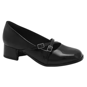 Sapato Feminino Salto Bloco Fivelas Quiz Preto - 35