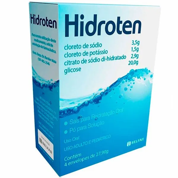 Hidroten Pó 4 Sachês 27,90g Sabor Natural Belfar
