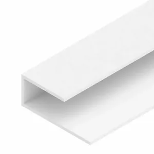 Perfil PVC Tipo U 3m Plasmeg Branco (MP)