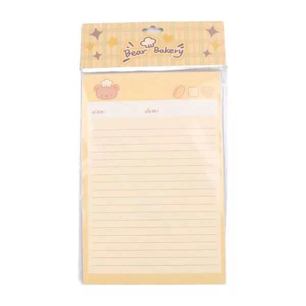 Bloco De Notas Urso Padeiro Bear Bakery 50 Folhas Uniso