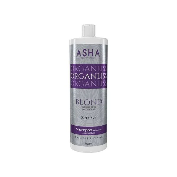 Shampoo Asha Anti Resido Organ Liss Blond 500ml