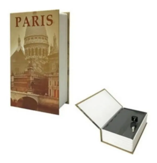 Cofre Livro Estampado Paris Tamnho G -Western