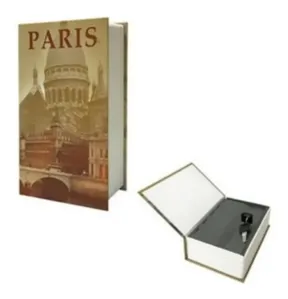 Cofre Livro Estampado Paris Tamnho G -Western