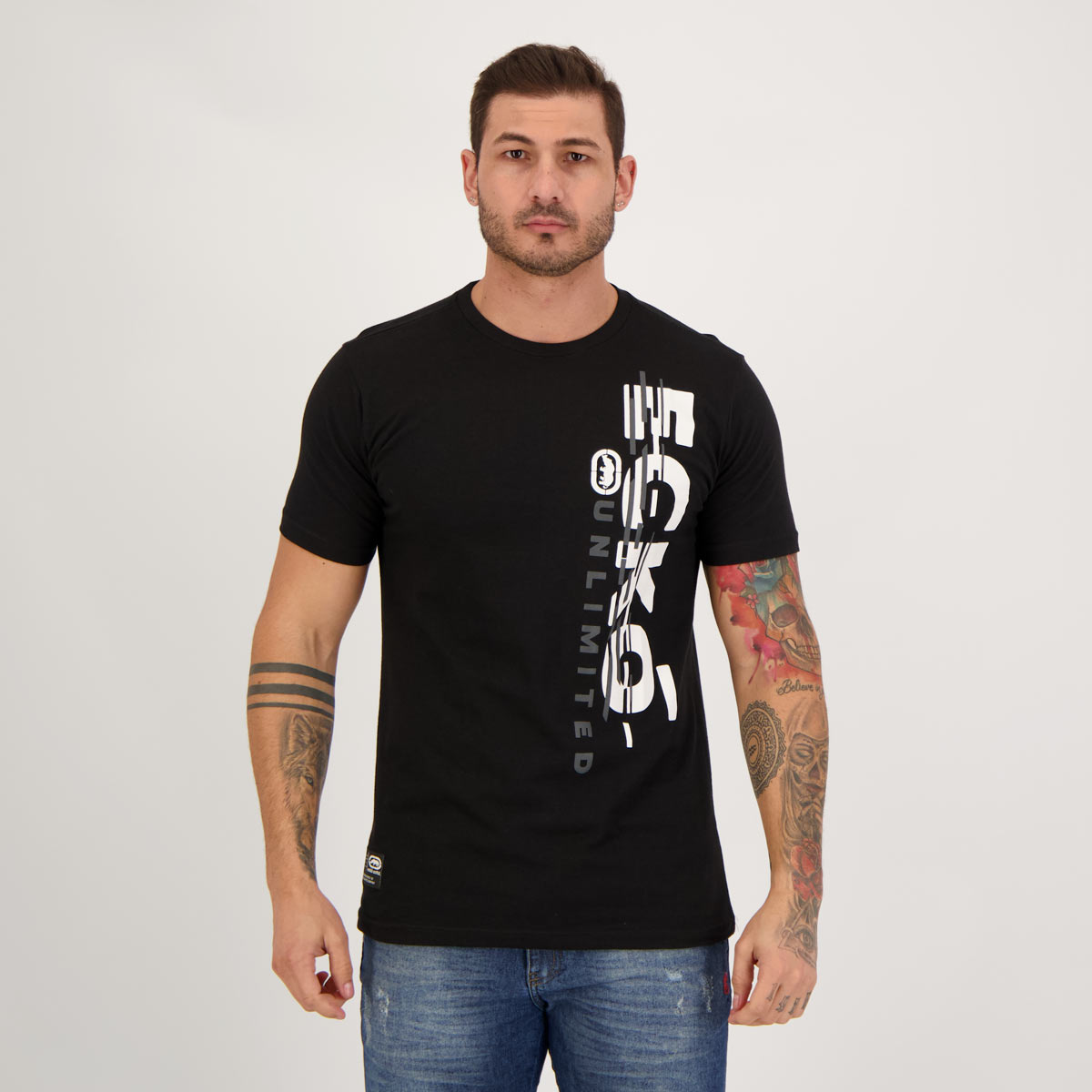 Camiseta Ecko Rhino Side Plus Preta