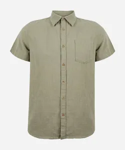 camisa juvenil de algodão com bolso texturizada verde 14