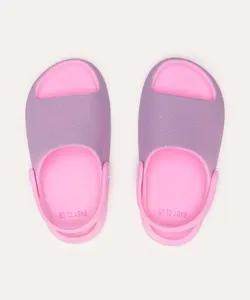 sandália infantil bicolor com brilhos lilás 27
